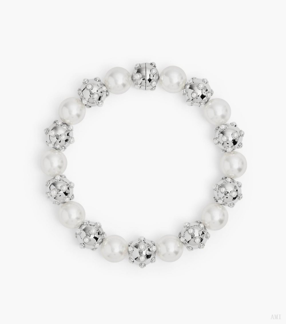 The Pearl Dot Statement Necklace