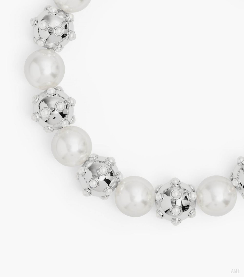 The Pearl Dot Statement Necklace