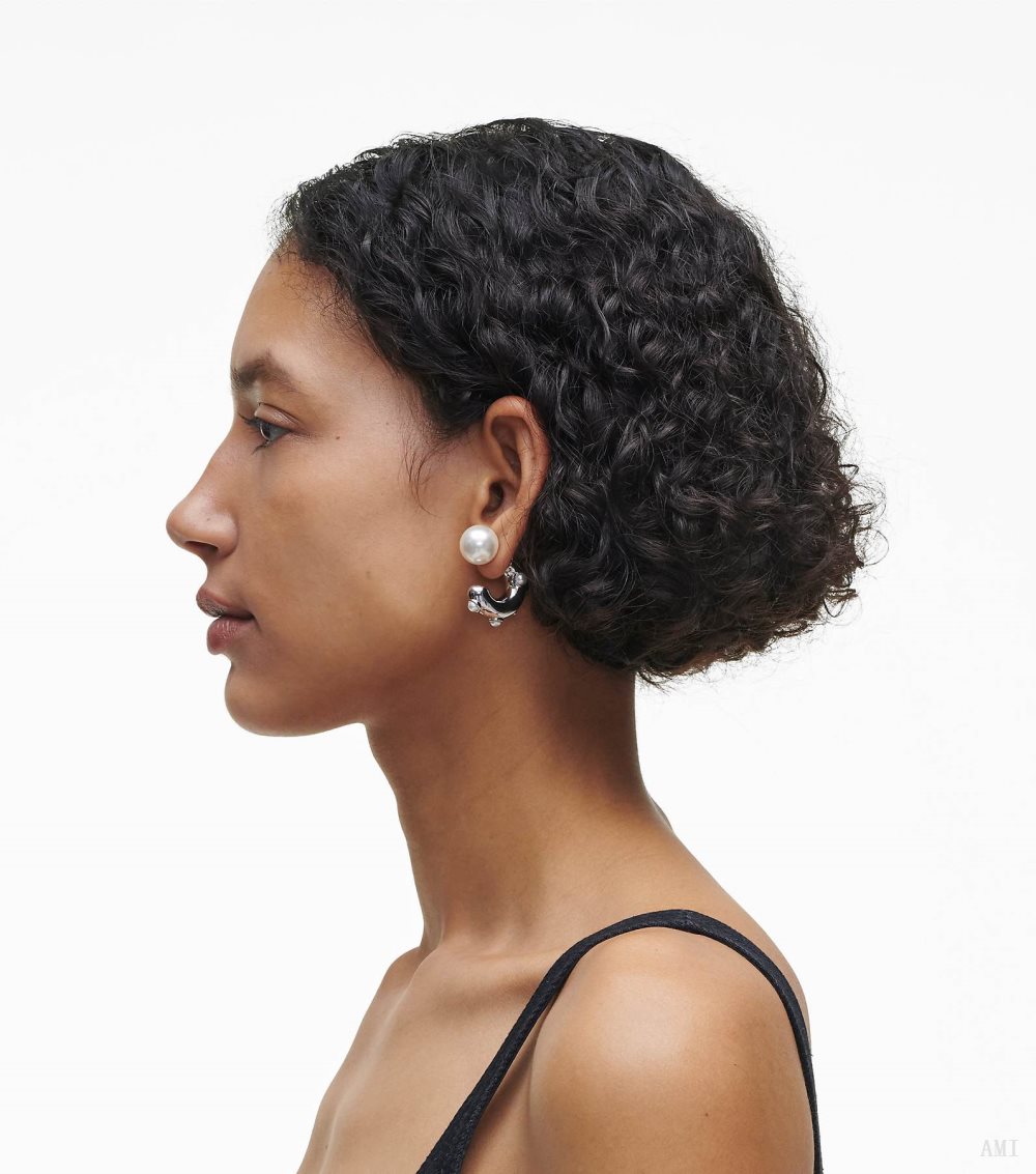 The Pearl Dot Hoops