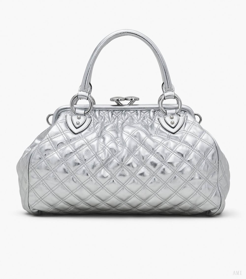 Re-Edition Quilted Metallic Leather Stam Bag