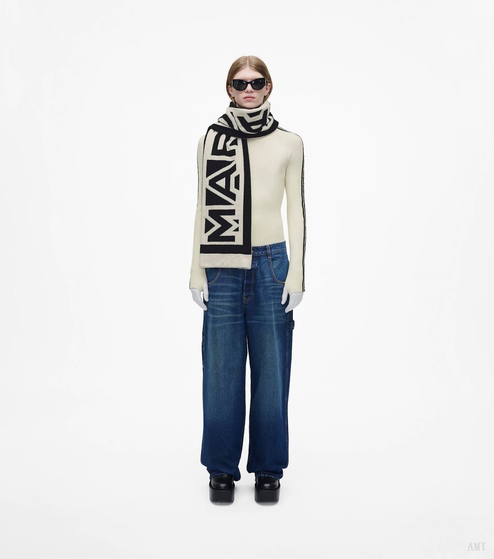 The Flock Logo Stripe Scarf