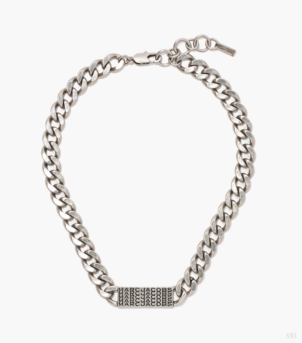 The Barcode Monogram ID Chain Necklace