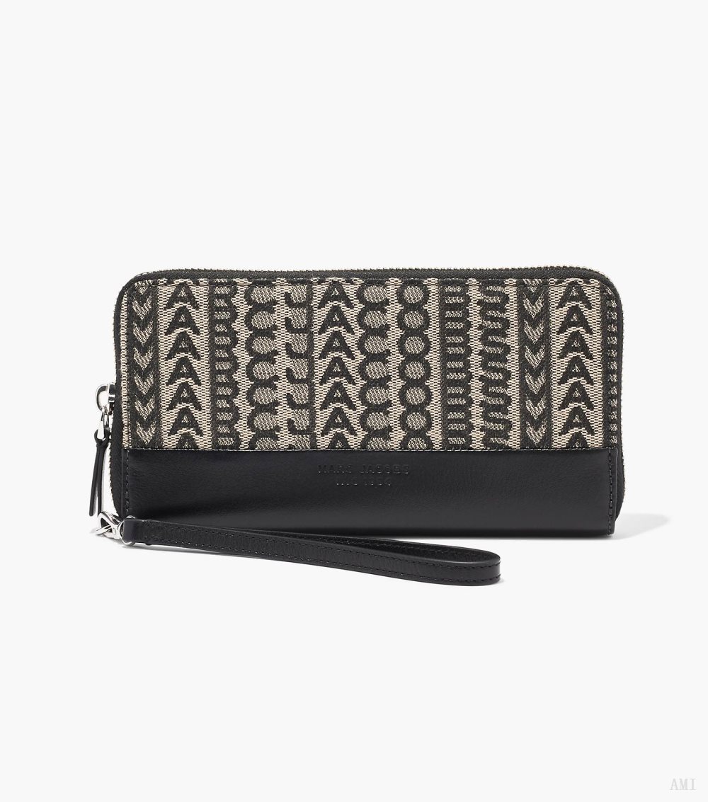 The Monogram Jacquard Continental Wristlet Wallet