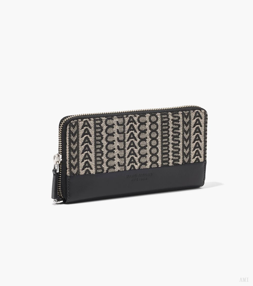 The Monogram Jacquard Continental Wristlet Wallet